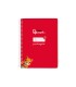 Cuaderno espiral liderpapel di n a5 pautaguia tapa blanda 40h 75 gr cuadro pautado 5mm color rojo