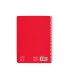 Cuaderno espiral liderpapel di n a5 pautaguia tapa blanda 40h 75 gr cuadro pautado 5mm color rojo