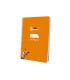 Cuaderno espiral liderpapel di n a5 pautaguia tapa blanda 40h 75 gr cuadro pautado 5mm color naranja