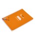 Cuaderno espiral liderpapel di n a5 pautaguia tapa blanda 40h 75 gr cuadro pautado 5mm color naranja