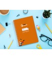 Cuaderno espiral liderpapel cuarto pautaguia tapa blanda 40h 75 gr cuadro pautado 5mm color naranja