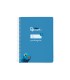 Cuaderno espiral liderpapel di n a5 pautaguia tapa blanda 40h 75 gr cuadro pautado 5mm color azul