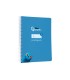 Cuaderno espiral liderpapel di n a5 pautaguia tapa blanda 40h 75 gr cuadro pautado 5mm color azul