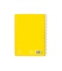 Cuaderno espiral liderpapel di n a5 pautaguia tapa blanda 40h 75 gr cuadro pautado 5mm color amarillo