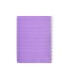 Cuaderno espiral liderpapel din a5 pautaguia tapa plastico 80h 90gr cuadro pautado 4 mm con margen color violeta