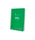 Cuaderno espiral liderpapel din a5 pautaguia tapa plastico 80h 90gr cuadro pautado 3 mm con margen color verde