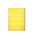 Cuaderno espiral liderpapel din a5 pautaguia tapa plastico 80h 90gr cuadro pautado 3 mm con margen color amarillo