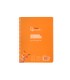 Cuaderno espiral liderpapel din a5 pautaguia tapa plastico 80h 90gr cuadro pautado 4mm color naranja