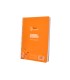 Cuaderno espiral liderpapel din a5 pautaguia tapa plastico 80h 90gr cuadro pautado 4mm color naranja