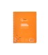 Cuaderno espiral liderpapel din a5 pautaguia tapa plastico 80h 90gr cuadro pautado 3mm color naranja