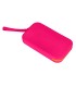 Bolso escolar portatodo antartik silicona rectangular plano con asa 190x120x25 mm color rosa fucsia