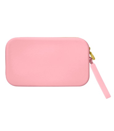 Bolso escolar portatodo antartik silicona rectangular plano con asa 190x120x25 mm color rosa chicle