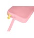 Bolso escolar portatodo antartik silicona rectangular plano con asa 190x120x25 mm color rosa chicle