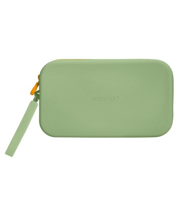 Bolso escolar portatodo antartik silicona rectangular plano con asa 190x120x25 mm color verde militar