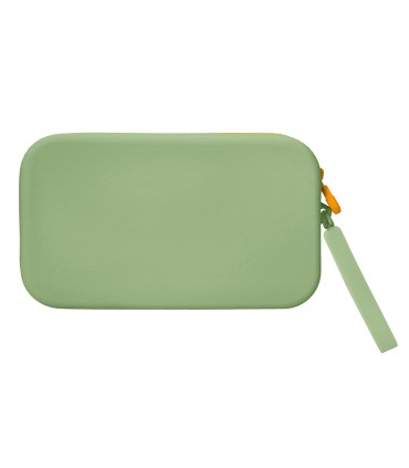 Bolso escolar portatodo antartik silicona rectangular plano con asa 190x120x25 mm color verde militar