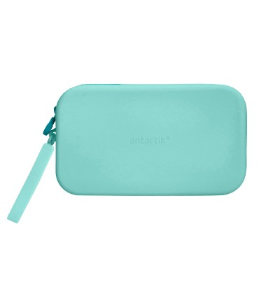 Bolso escolar portatodo antartik silicona rectangular plano con asa 190x120x25 mm color menta