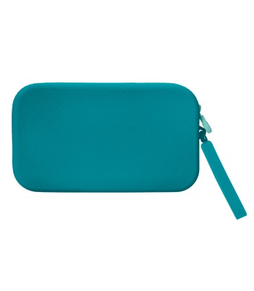 Bolso escolar portatodo antartik silicona rectangular plano con asa 190x120x25 mm color azul turquesa