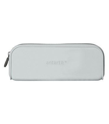 Bolso escolar portatodo antartik silicona rectangular 185x50x75 mm color gris