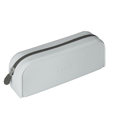 Bolso escolar portatodo antartik silicona rectangular 185x50x75 mm color gris