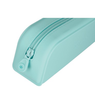 Bolso escolar portatodo antartik silicona rectangular 185x50x75 mm color menta