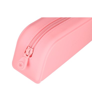 Bolso escolar portatodo antartik silicona rectangular 185x50x75 mm color rosa chicle