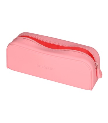 Bolso escolar portatodo antartik silicona rectangular 185x50x75 mm color rosa chicle