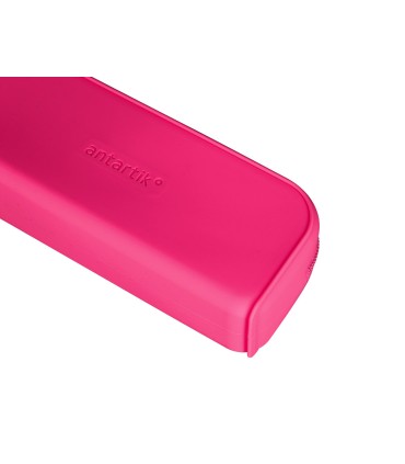 Bolso escolar portatodo antartik silicona rectangular 185x50x75 mm color rosa fucsia