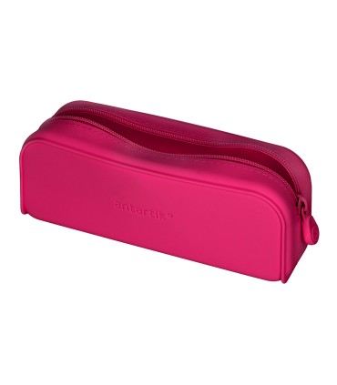 Bolso escolar portatodo antartik silicona rectangular 185x50x75 mm color rosa fucsia