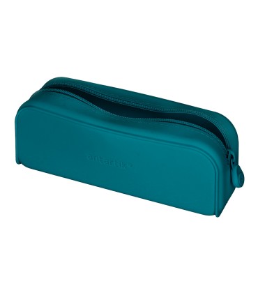 Bolso escolar portatodo antartik silicona rectangular 185x50x75 mm color azul turquesa