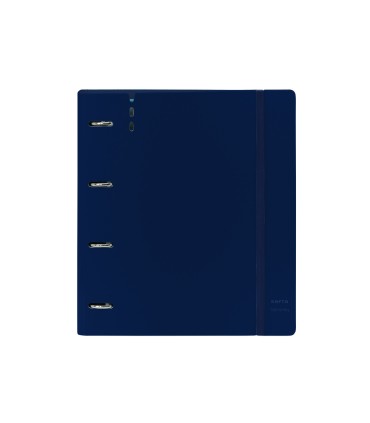 Carpeta con recambio safta din a4 cuadro 5 mm polipropileno foam 4 anillas 35mm azul oscuro