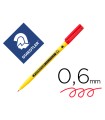 Rotulador staedtler noris writing pen 307 tinta base de agua punta fina trazo 0,6 mm rojo