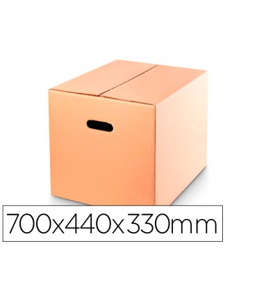 Caja para embalar q connect americana ultrarresistente conasas carton canal doble 7 mm color kraft 700x440x330 mm