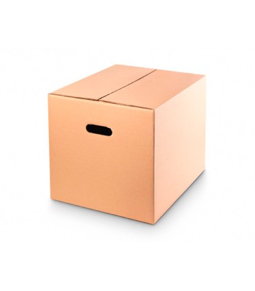 Caja para embalar q connect americana ultrarresistente conasas carton canal doble 7 mm color kraft 700x440x330 mm