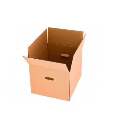 Caja para embalar q connect americana ultrarresistente conasas carton canal doble 7 mm color kraft 700x440x330 mm