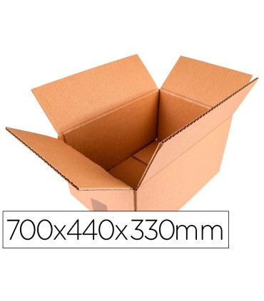 Caja para embalar q connect americana ultrarresistente carton reciclado canal doble 7mm color kraft 700x440x330 mm