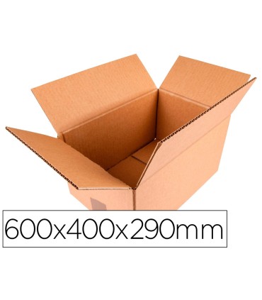 Caja para embalar q connect americana ultrarresistente carton reciclado canal doble 7mm color kraft 600x400x290 mm