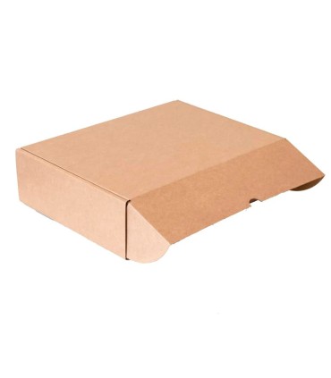 Caja automontable q connect para e commerce y regalo carton reciclado canal simple 3 mm kraft 430x320x150 mm