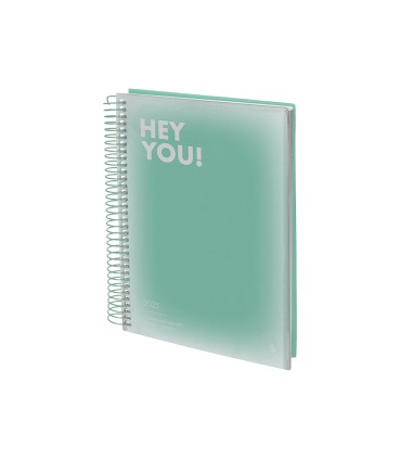 Agenda espiral liderpapel gazi a4 2025 dia pagina color verde papel 70 gr