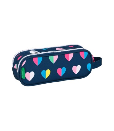 Bolso escolar safta portatodo doble 210x60x80 mm benetton corazones