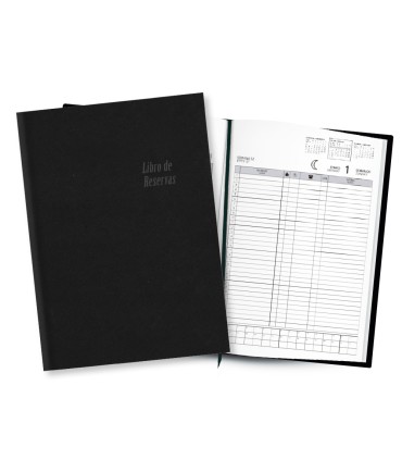 Agenda encuadernada liderpapel reservas a4 2025 dia pagina color negro papel 100 gr