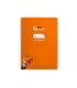 Cuaderno espiral liderpapel di n a4 pautaguia tapa dura 80h 90 gr cuadro pautado 5mm color naranja