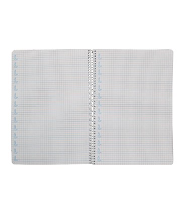 Cuaderno espiral liderpapel di n a4 pautaguia tapa dura 80h 90 gr cuadro pautado 5mm color lila