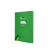 Cuaderno espiral liderpapel di n a4 pautaguia tapa dura 80h 90 gr cuadro pautado 3mm color verde