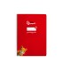 Cuaderno espiral liderpapel di n a4 pautaguia tapa dura 80h 90 gr cuadro pautado 3mm color rojo