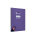 Cuaderno espiral liderpapel di n a4 pautaguia tapa dura 80h 90 gr cuadro pautado 3mm color lila