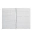 Cuaderno espiral liderpapel folio pautaguia tapa dura 80h 90 gr cuadro pautado 3mm color lila