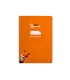 Cuaderno espiral liderpapel di n a4 pautaguia tapa dura 80h 90 gr cuadro pautado 25mm color naranja