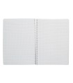 Cuaderno espiral liderpapel folio pautaguia tapa dura 80h 90 gr cuadro pautado 2,5mm color lila