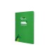 Cuaderno espiral liderpapel di n a4 pautaguia tapa dura 80h 90 gr cuadro pautado 5mm color verde