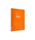 Cuaderno espiral liderpapel din a4 pautaguia tapa plastico80h 90gr cuadro pautado 4mm con margen color naranja